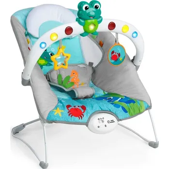 BABY EINSTEIN Lehátko hudební vibrační se světly Kick to It Neptune do 9 kg