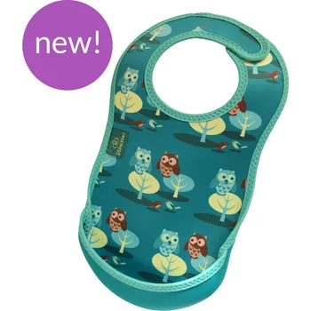 Bryndák BIBETTA Neoprenový bryndák UltraBib LESNÍ SOVIČKY zelený