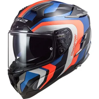 Helma na motorku LS2 Helmets LS2 přilba FF327 Challenger Galactic GLOSS BLUE/FLUO ORANGE - XS