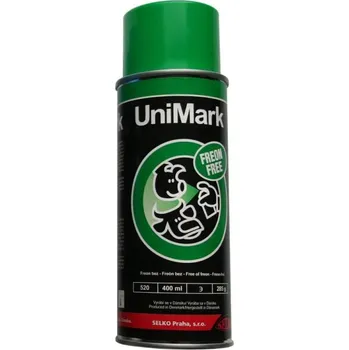 Barva ve spreji Sprej značkovací Unimark, 400 ml, na zvířata Barva: Zelená