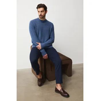 Pánský svetr Svetr z vlněné směsi Medicine pánský, modrá barva RW25-SWMB11 95M, vel. L