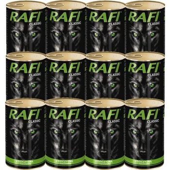 Krmivo pro psa Rafi Classic se zvěřinou a mrkví v omáčce 12x1240g