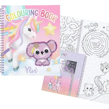 omalovánky Sešitové omalovánky a samolepky Ylvi, Rosy & 3D nášivka Naya