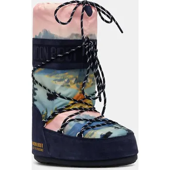 Dámská zimní obuv Sněhule Moon Boot MB X GIR ICON POSTCARD tmavomodrá barva, 80D1403090-F016 80D1403090.F016 59X, EUR 39/41