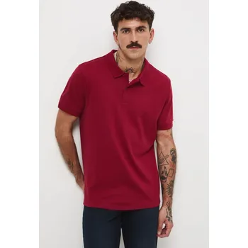 Bavlněné polo tričko Medicine pánské, červená barva RW25-POMB16 33X, vel. M