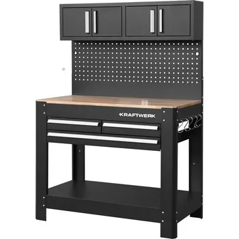 Dílenský stůl KRAFTWERK MOBILIO Pracovní stůl 1142 x 612 mm 3 zásuvky, 2 skříňky s policí PROFI Line