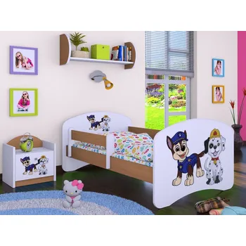 Dětská postel Svět pokojů SKLADEM Dětská postel s obrázkem Kevin 140 x 70 cm - DVA PEJSCI buk