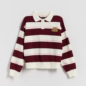 Dívčí svetr Reserved - Pruhovaný polo svetr Boffie & Poko - vícebarevná - 845CF-MLC - 845CF-MLC-164