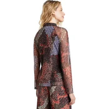 Vzorovaná halenka Desigual DESIGUAL černá | krémová | tmavě červená | fialová | vícebarevná 3457724