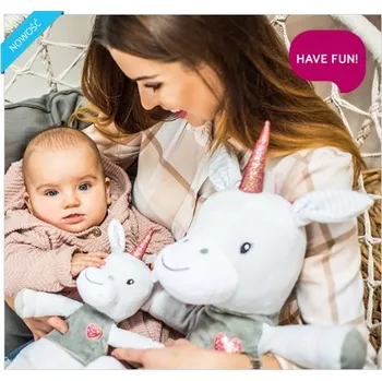 plyšák BABYONO BABY ONO 630 Plyšová hračka jednorožec LUCKY 61cm velký, 3m+