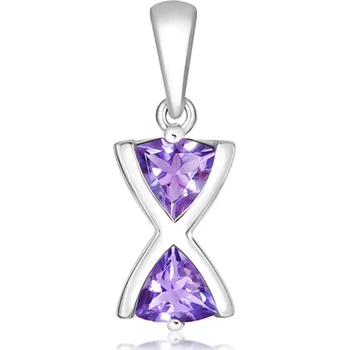 Přívěsek Flod S Amethyst - stříbrný přívěsek s fialovým amethystem