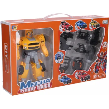 autíčko Wiky DIY Vehicles Mecha Pickup Truck Autobot šroubovací pickup 17 cm oranžová