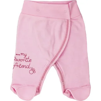 Kojenecké oblečení SOFIJA Polodupačky překládané MIKULINEK s výšivkou RŮŽOVÉ vel. 68cm