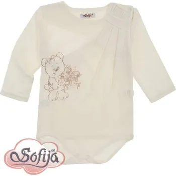 Kojenecký body SOFIJA Body dlouhý rukáv DOBRUSIA krémové vel. 74cm