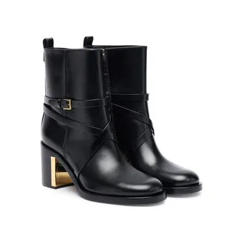 Dámské kozačky Polokozačky Elisabetta Franchi SA-85B-56E2-V940 Černá 40