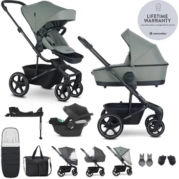 Kočárek EASYWALKER SET 4v1 Kočárek Harvey5 Agave Green XXL RWS + CYBEX Aton B2 i-Size+základna