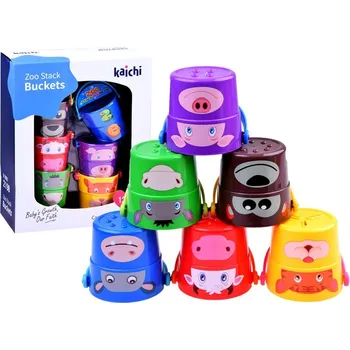 Hračka pro nejmenší KAICHI Sada kelímků do vody se zvířátky, 12m+