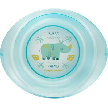CANPOL BABIES 4/407 Miska plastová SAFARI oválná - modrá průhledná