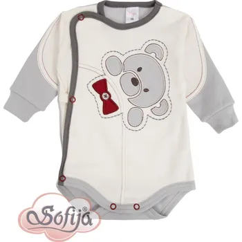 Kojenecký body SOFIJA BRYSIO Medvídek Body dl.rukáv krémové vel. 68cm
