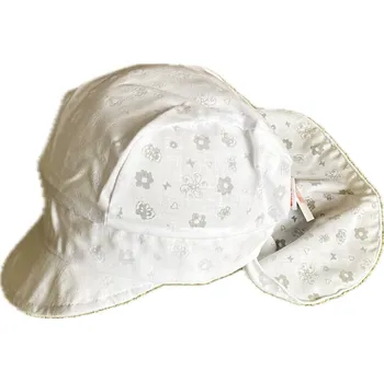 Kšiltovka RASTER Kšiltovka se zátylkem PIOSENKA Bílá s kvítky vel. 42-44cm