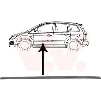 Lišta karosérie Ozdobná / ochranná lišta, dveře VAN WEZEL 1863423