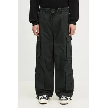 Pánské kalhoty Bavlněné kalhoty Vans Premium Classics LX Baggy Cargo Pant zelená barva, jednoduché, VN000HMYD6P1 99A, vel. 33