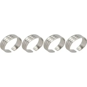 Kroužky na ubrousky Gense Thebe 4,3 x 3,2 cm 4-pack 34983 šedá 09X