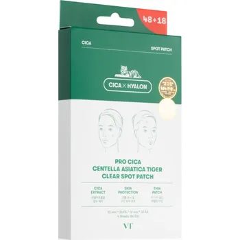 Léčba akné VT Cosmetics Pro Cica Centella Asiatica Tiger Clear Spot Patch náplasti na problematickou pleť 66 ks