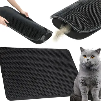 Toaleta pro kočku Real Home Podložka pod stelivo černá na kočičí stelivo XXL 45x60