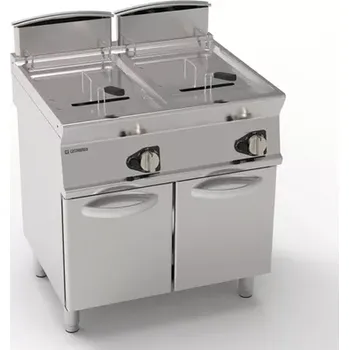 fritéza Dvoukomorová plynová fritéza 2 x 13 l 23 kW s uzavřeným dnem | TECNOINOX 713131