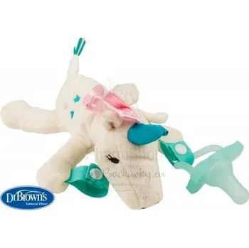 Dr. Brown's Lovey Držák na dudlík a kousátko 0M+ jednorožec (AC136)