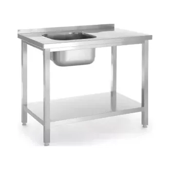 Jídelní stůl Stůl s umyvadlem a policí, 80x60x85 cm | HENDI 817001