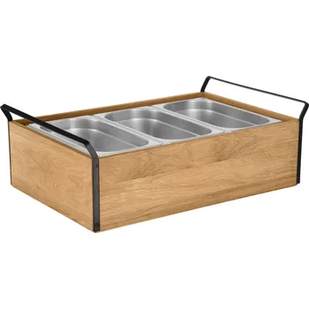 Vinotéka Chladicí vitrína Esino vysoká 10 cm nerezová ocel 3x 1/3