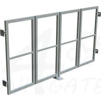 brána Skládací dvoukřídlá brána - 5000 x 1500 mm