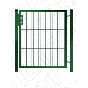 Plot Jeklová branka šíře 1800 mm, výplň panel 2D vevařený, RAL 6005