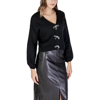 Dámské oblečení Černý svetr s výstřihem do V Only černá 3458899