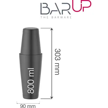 Shaker Boston Tin-On-Tin Shaker 0,8 l černý | BarUp 596418