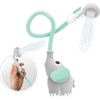 Hračka pro nejmenší YOOKIDOO Dětská sprcha SLON do vany - šedoTyrkys, 0m+