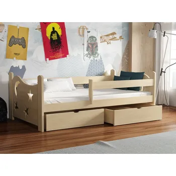 Dětská postel Dětská postel s úložným prostorem Stars Barva dřeva: Borovice přírodní, Rozměry: 80x180