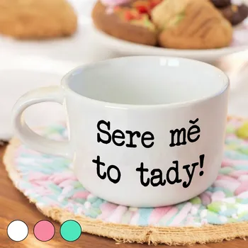 Ahome CZ Hrnek makronka - Sere mě to tady Vyberte barvu: Bílá