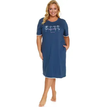 Dámská noční košile Noční košile 5366 blue plus - Doctornap tmavě modrá XXL