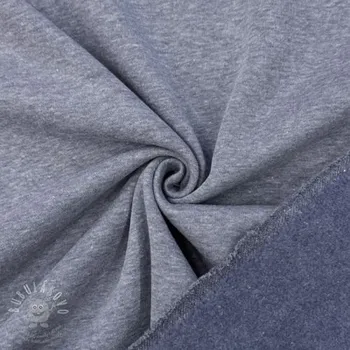 Teplákovina počesaná MELANGE jeans