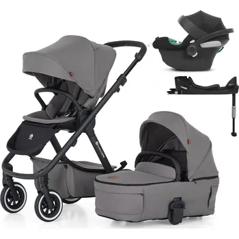 Kočárek PETITEMARS PETITE&MARS Kočárek kombinovaný ICON 2v1 Dove Grey LITE AIR+CYBEX Aton B2 i-Size+základna