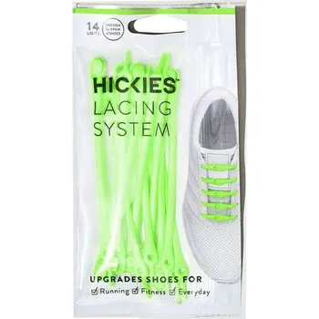 Tkaničky do bot Elastické tkaničky Hickies (14ks) - zelená velikost OSFA lime