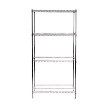 regál Chromovaný úložný regál se 4 policemi HENDI 812259