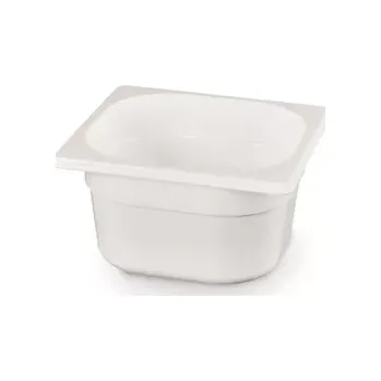 Květináč GN 1/6 květináč 15 cm hluboký z bílého polykarbonátu | HENDI 862766