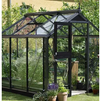 Skleník Juliana Compact 3,0 m x 2,2 m, antracit / černá, kalené sklo 3 mm | cena za ks