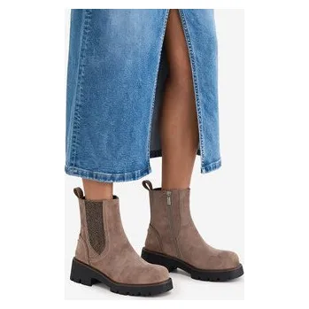 Dámská obuv Polokozačky Clara Barson CEO-WS6381-01 Béžová 37