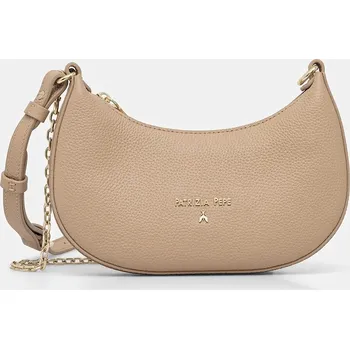 Kabelka Kožená kabelka Patrizia Pepe béžová barva, 8B0309 L001 8B0309.L001 80X, vel. ONE SIZE