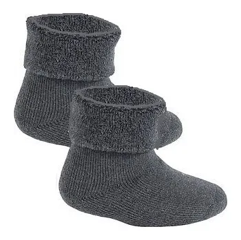 WOLA Zimní kojenecké froté ponožky ecru 50 cm/12-14/ Tmavě šedé